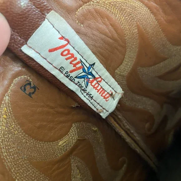 Tony Lama Royal Hornback Caiman Alligator Boots Mens 10 D Brown CZ1010 Exotic - Picture 4 of 9